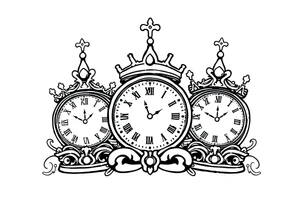 Time crowns tattoo idea