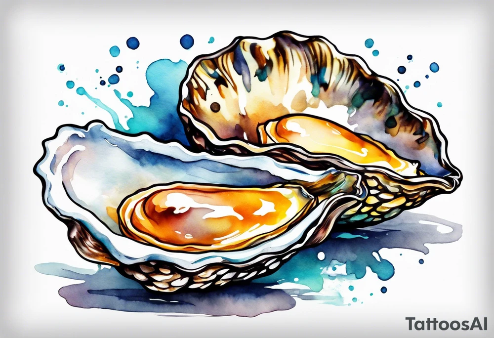 One small  Pretty oyster tattoo idea