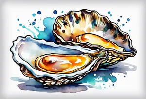 One small  Pretty oyster tattoo idea