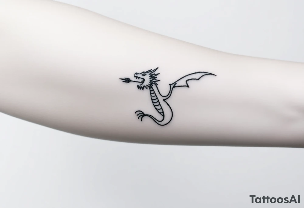 dragon breathing fire tattoo idea