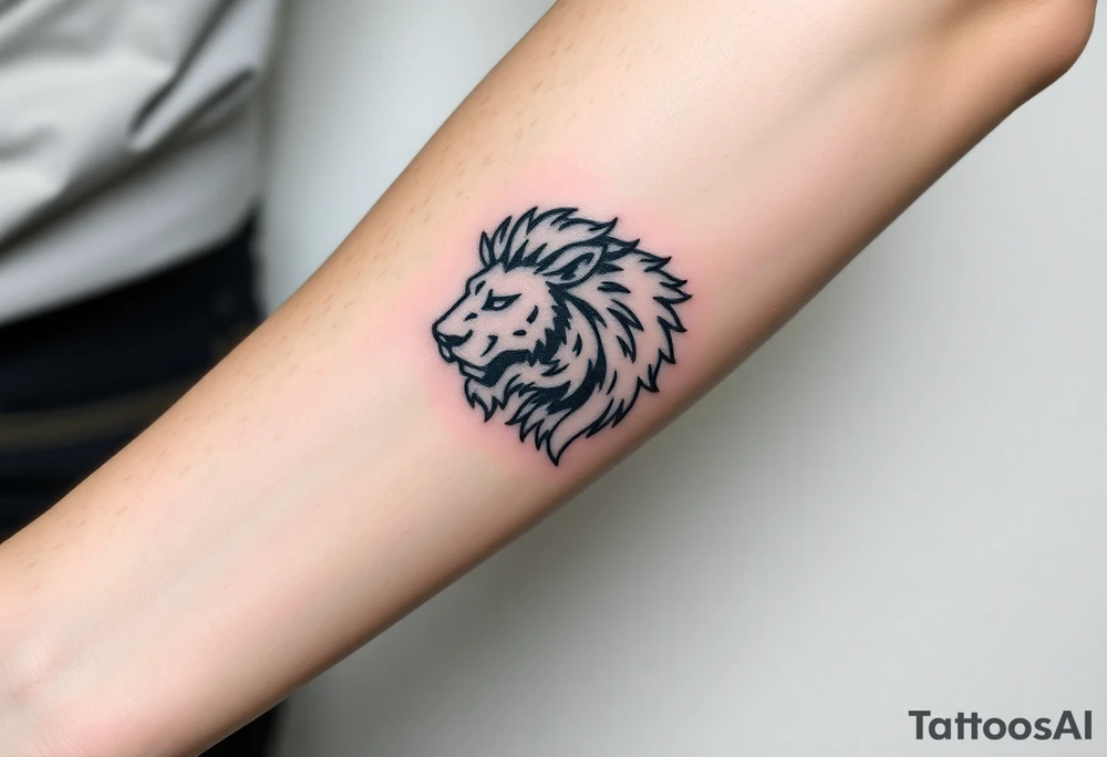 Fancy style "leo" start constilation birth
 sign lion tattoo idea