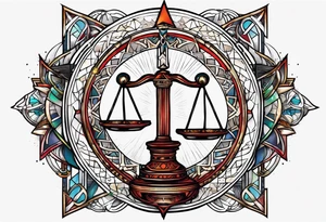 tarot justice tattoo idea