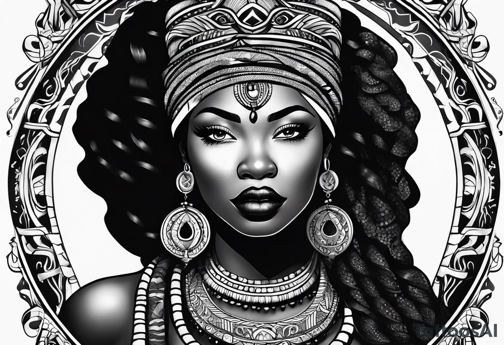 Mami wata african tattoo idea