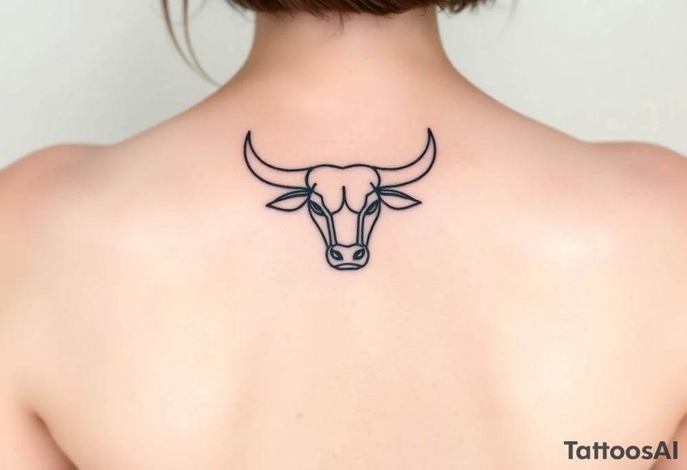 Symbol for complete surrender to master bull tattoo idea