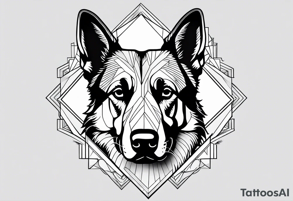 German shepherd ears tattoo idea