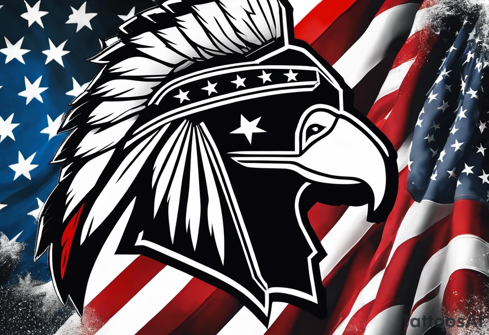 spartan helmet with American flag and bald eagle background tattoo idea spartan helmet with American flag and bald eagle background tattoo idea