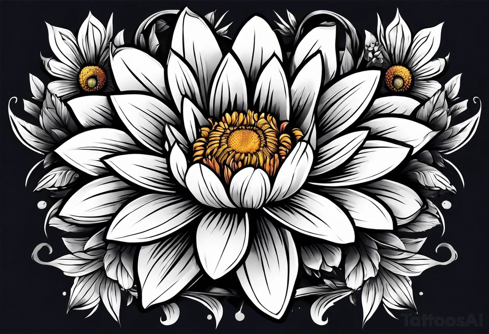 strength 
aster 
love 
mother tattoo idea