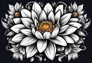 strength 
aster 
love 
mother tattoo idea