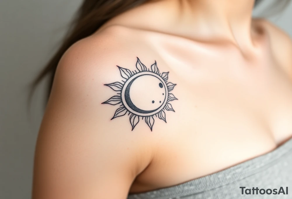 Sun and moon harmony tattoo tattoo idea