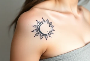 Sun and moon harmony tattoo tattoo idea