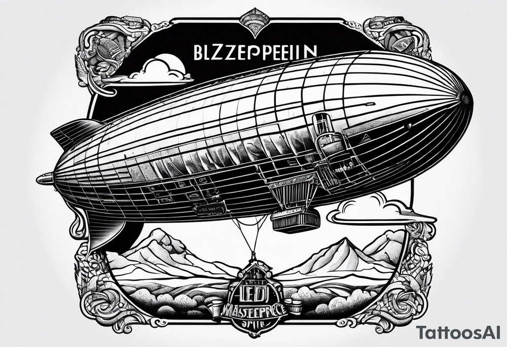 led zeppelin blimp tattoo idea