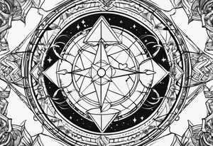 Sagittarius and cancer zodiac sign half sleeve tattoo idea