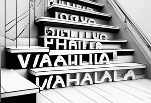 Valhalla  fog stairs tattoo idea