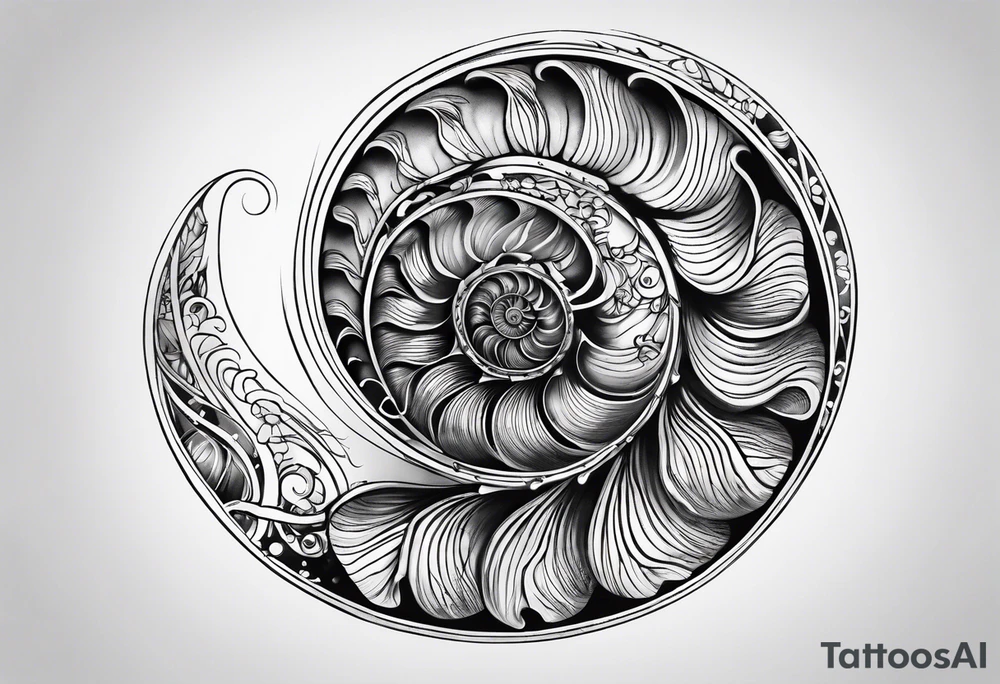 Nautilus shell tattoo idea