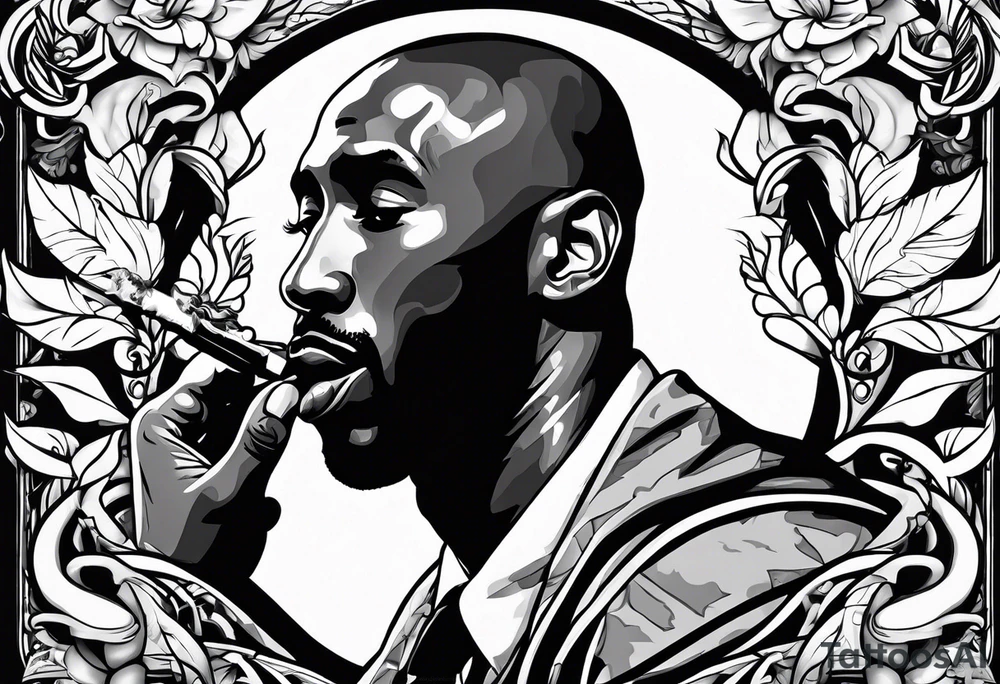 kobe bryant smoking cigarette tattoo idea