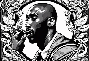 kobe bryant smoking cigarette tattoo idea