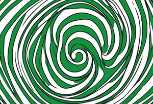 a small round candy in a wrapper. green and white swirled tattoo idea