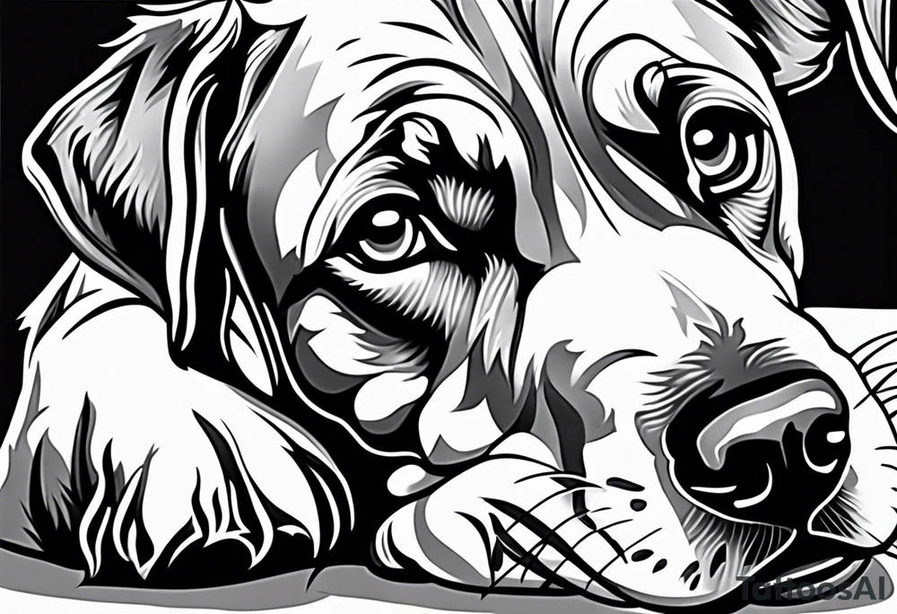 Dog passed away tattoo idea