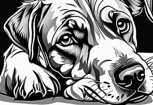 Dog passed away tattoo idea