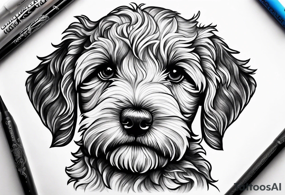 Doobie labradoodle puppy tattoo idea