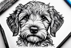 Doobie labradoodle puppy tattoo idea