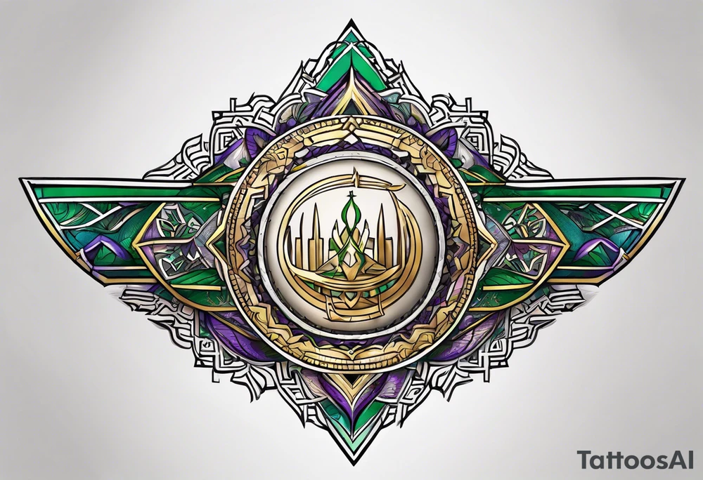 Saudi Arabia emblem tattoo idea