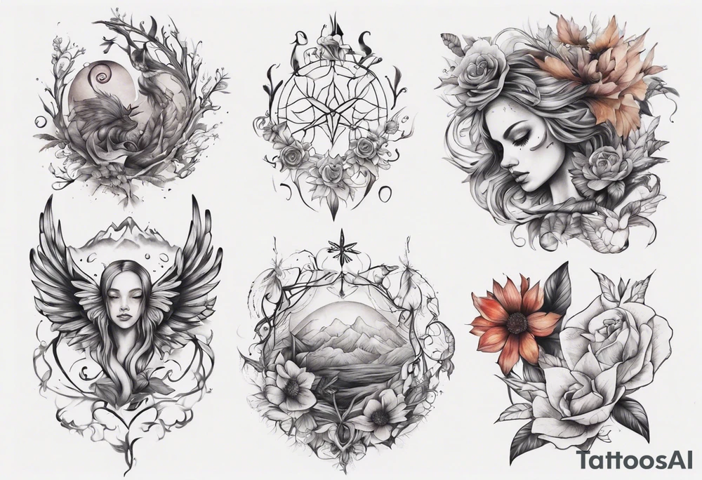 I want one tattoo for my back. Im woman that likes nature, fine line tattoos, some colors but not dark tattoos tattoo idea