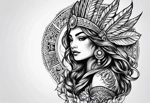 Aztec mermaid tattoo tattoo idea