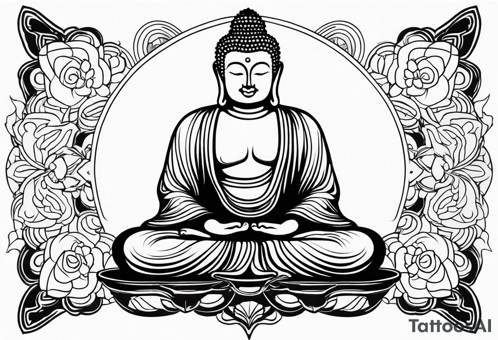 Serene Buddha tattoo idea