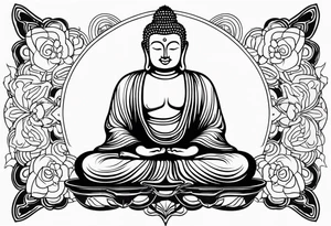 Serene Buddha tattoo idea