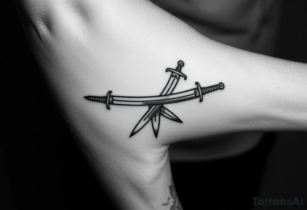 Give me a tattoo based on proverbs 27:17 about iron sharpening iron for me and the guys to get together probably two swords in it tattoo idea