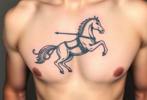 Chariot horse on STOMACH tattoo idea
