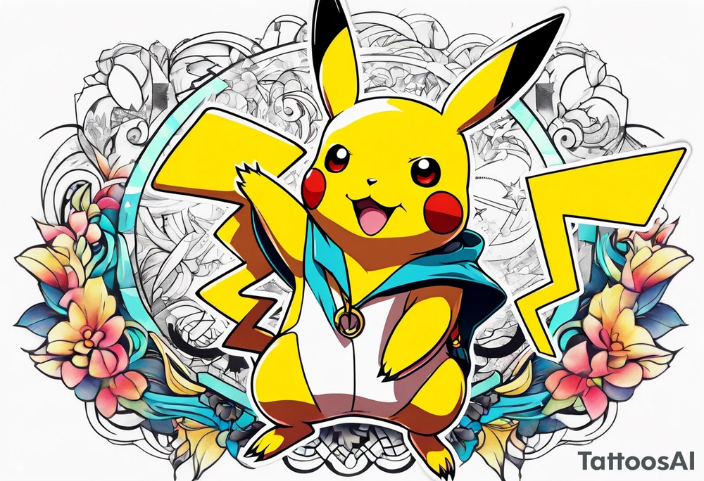 Pikachu tattoo idea