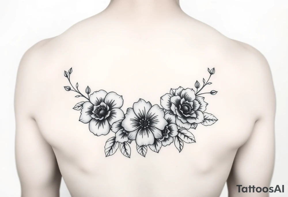 1, 2, and 4 
with flowers
for thigh for women tattoo idea