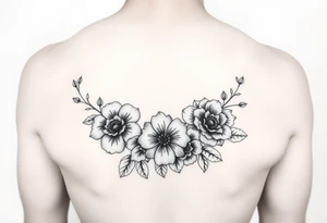 1, 2, and 4 
with flowers
for thigh for women tattoo idea