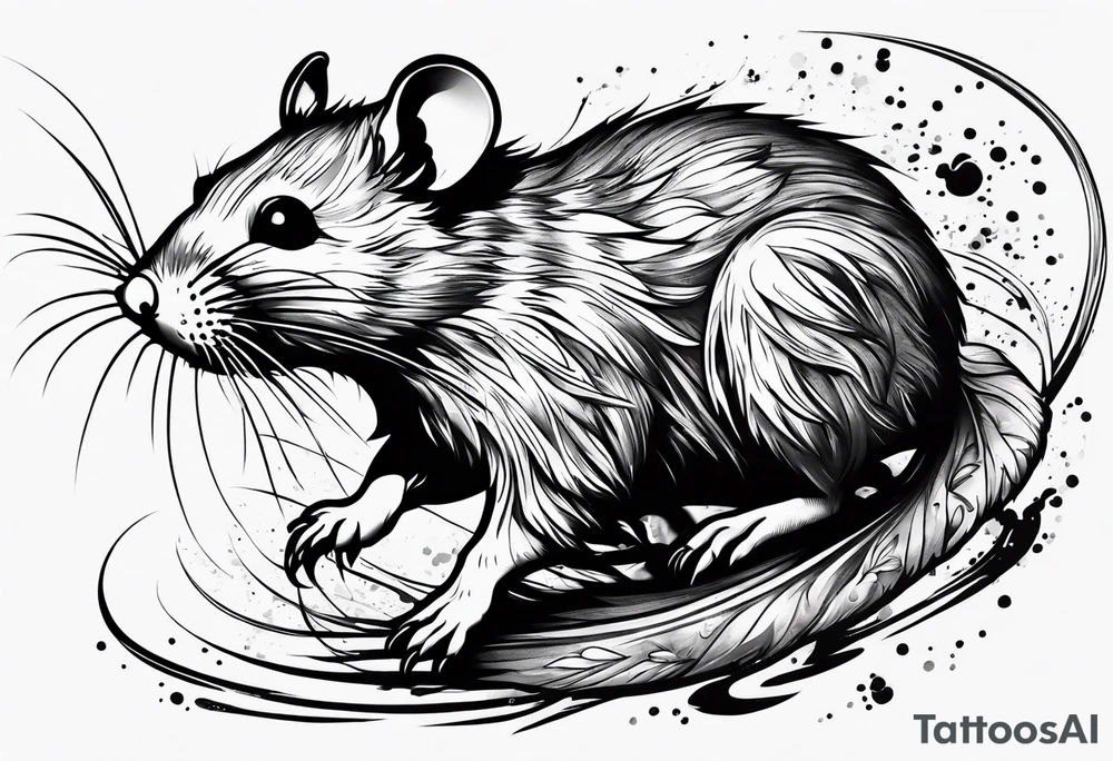 Rat running tattoo idea