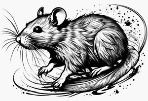Rat running tattoo idea