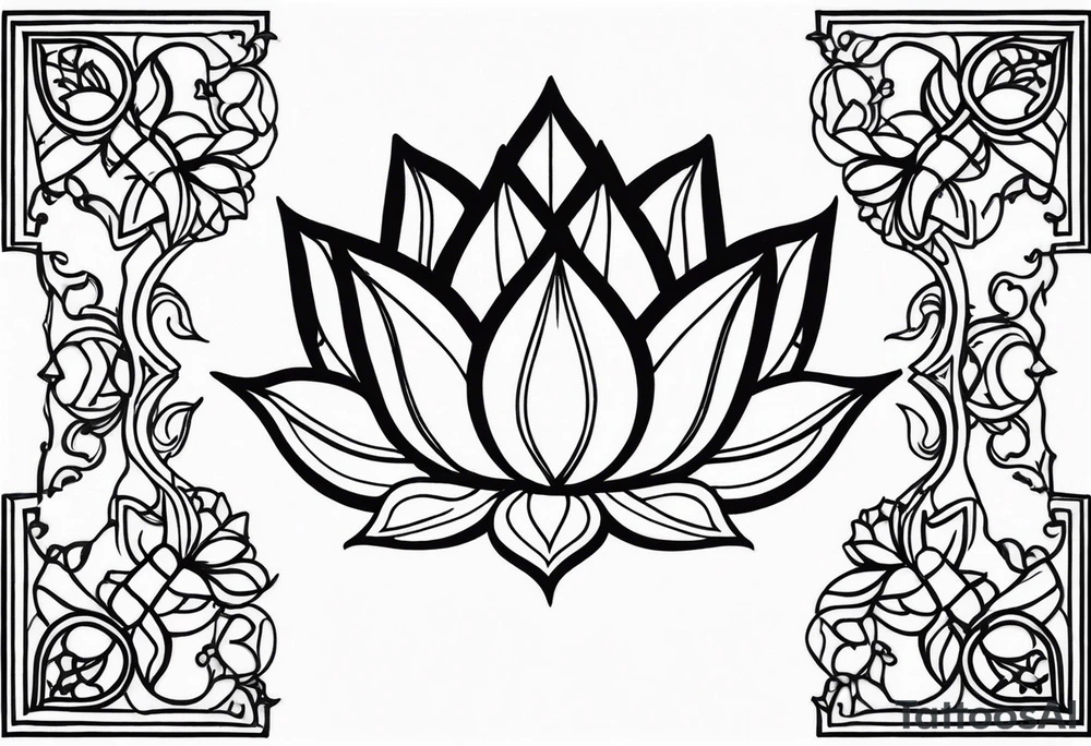 black, ivy,lotus, tattoo idea