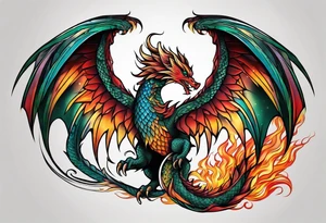 dragon and phoenix tattoo tattoo idea