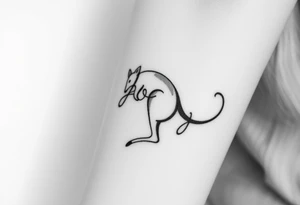 The name Joey in a Kangeroo tattoo idea