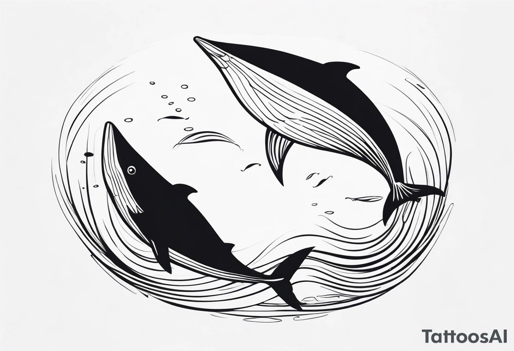 two stringrays swimming around tattoo idea