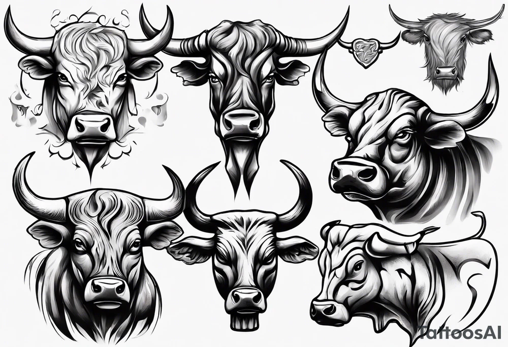Texas bull tattoo idea