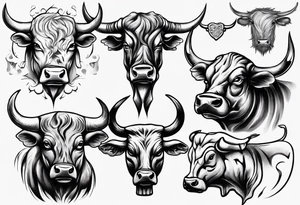 Texas bull tattoo idea