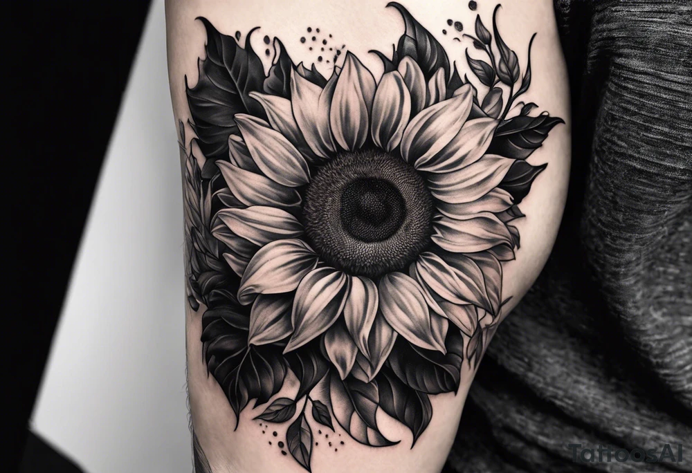 Sunflower sleeve tattoo idea