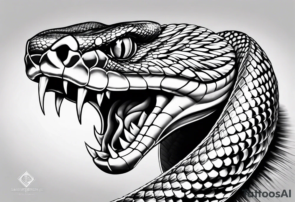 Snake head tattoo idea