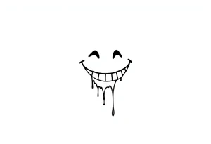 Acid house smiley, dripping tattoo idea