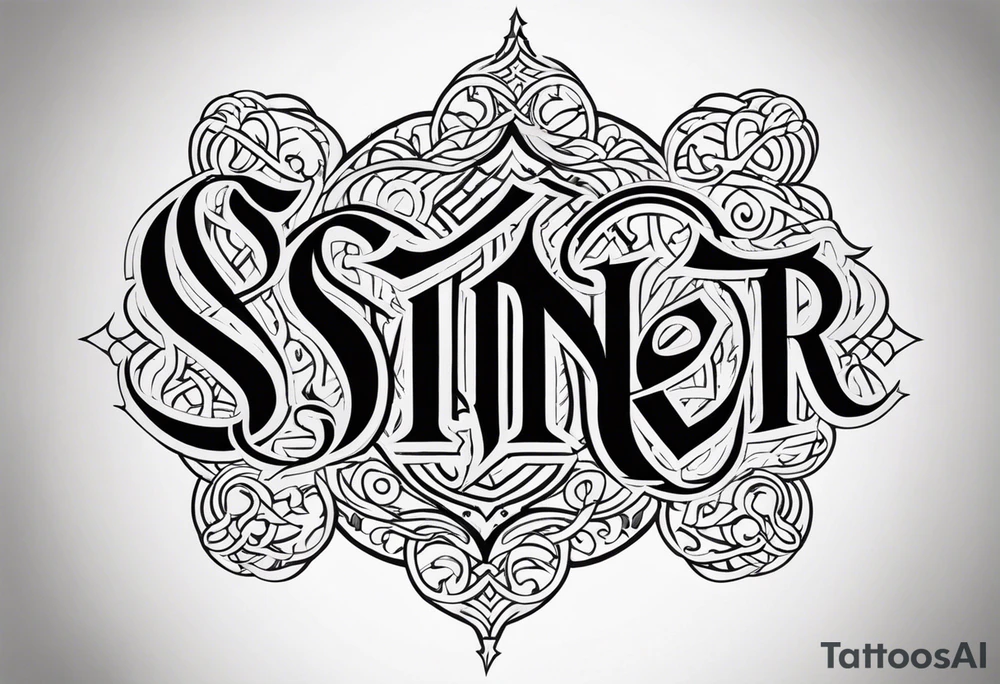 Saint  Sinner 
 ambigram tattoo tattoo idea