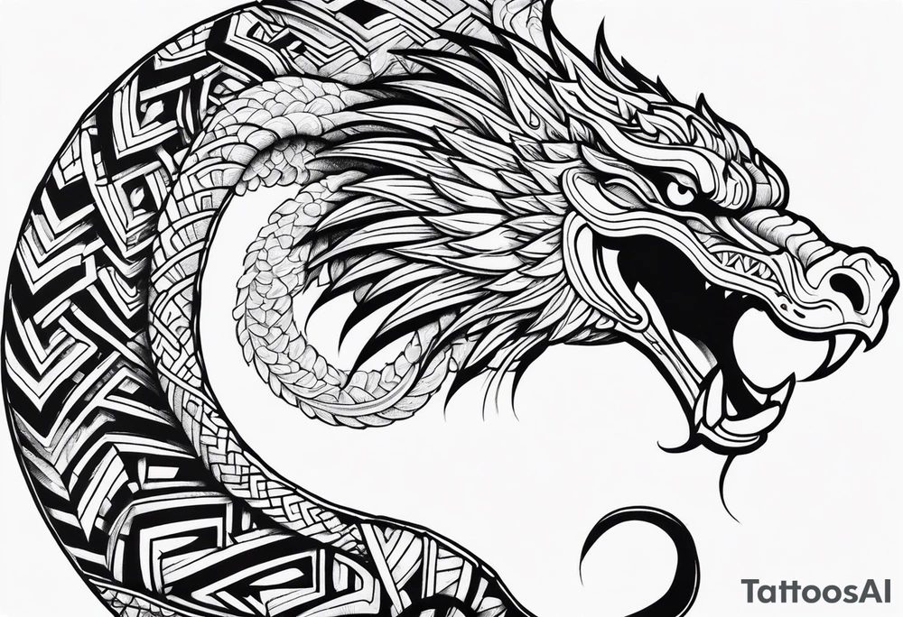 quetzalcoatl snake sleeve tattoo idea