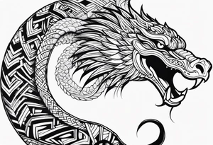 quetzalcoatl snake sleeve tattoo idea