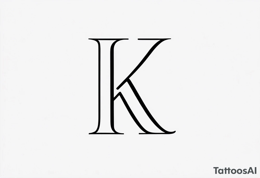 Clean, thin lines forming a monogram. The "K" and 3 tattoo idea Clean, thin lines forming a monogram. The "K" and 3 tattoo idea
